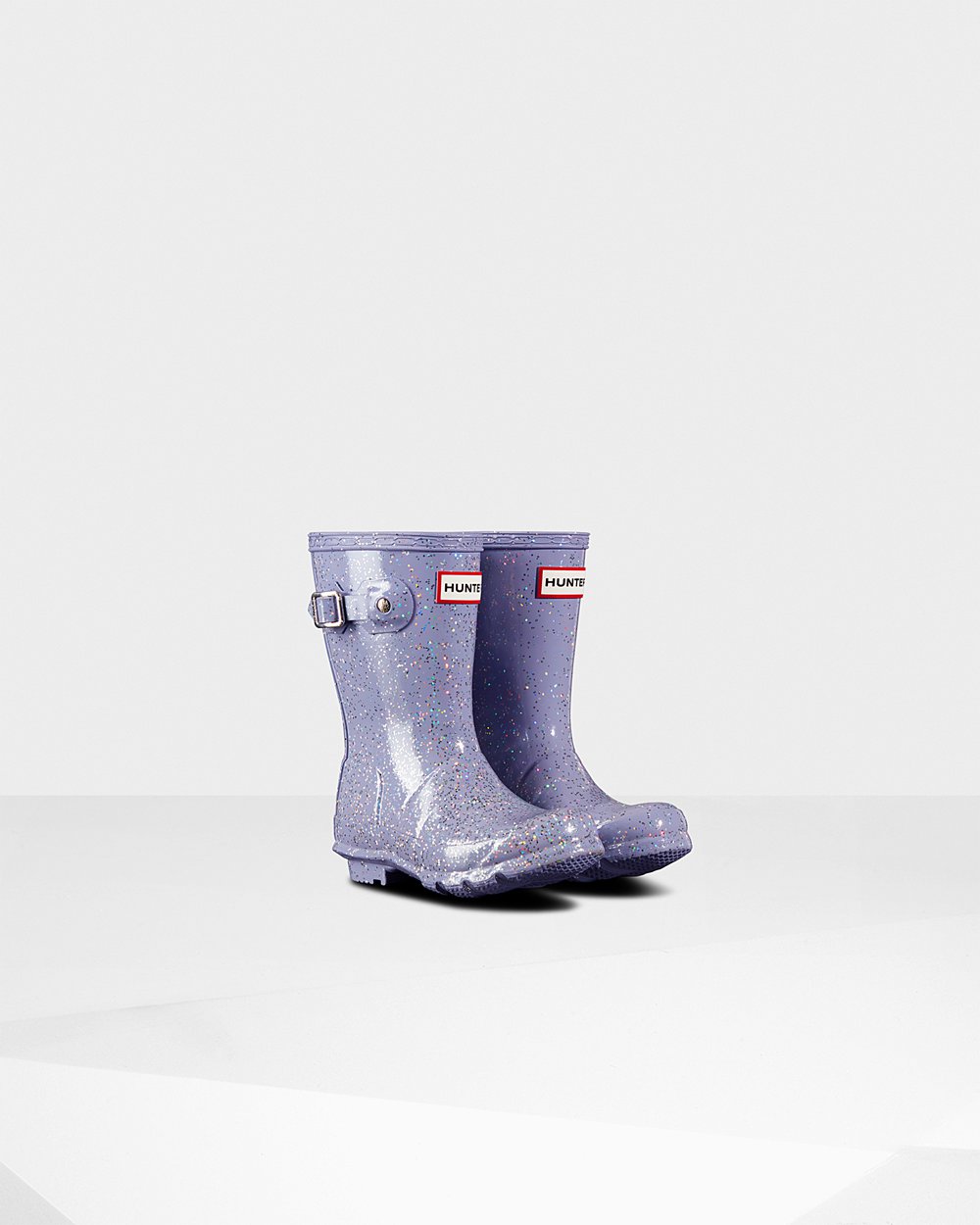 Botas De Agua Hunter Niños Moradas Original Little Giant Glitter 357802-OZR